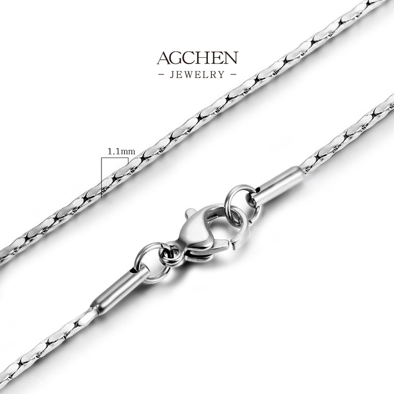 AGCHEN Men&lsquo;s Metal Chain Necklace Available In Lengths Trade Price AGCE549