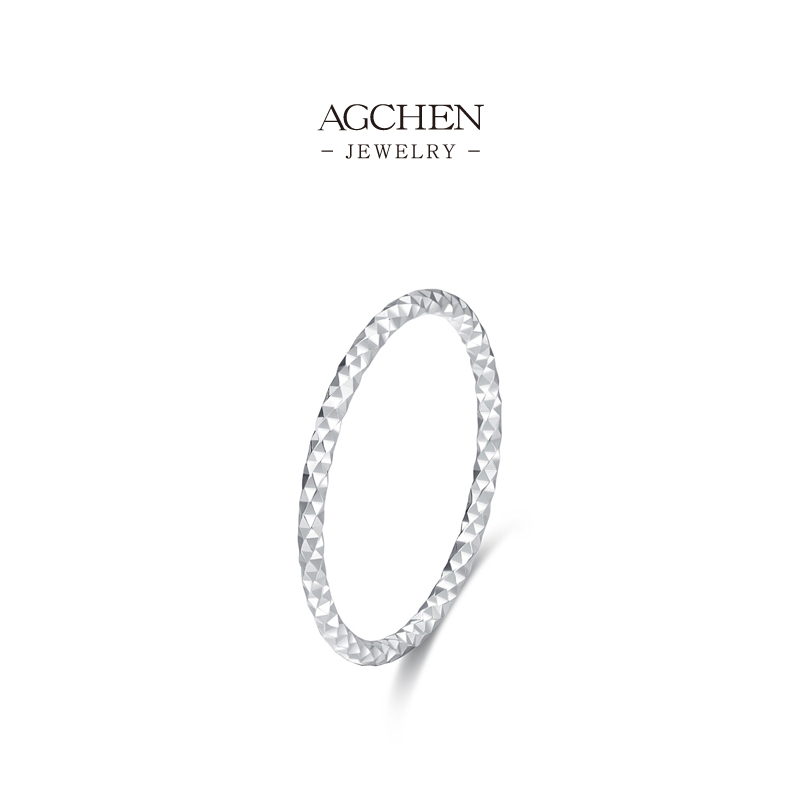 AGCHEN 925 Silver Plain Band Ring Minimalist Slim Jewelry Everyday Stacking Nickel Free AGYH207