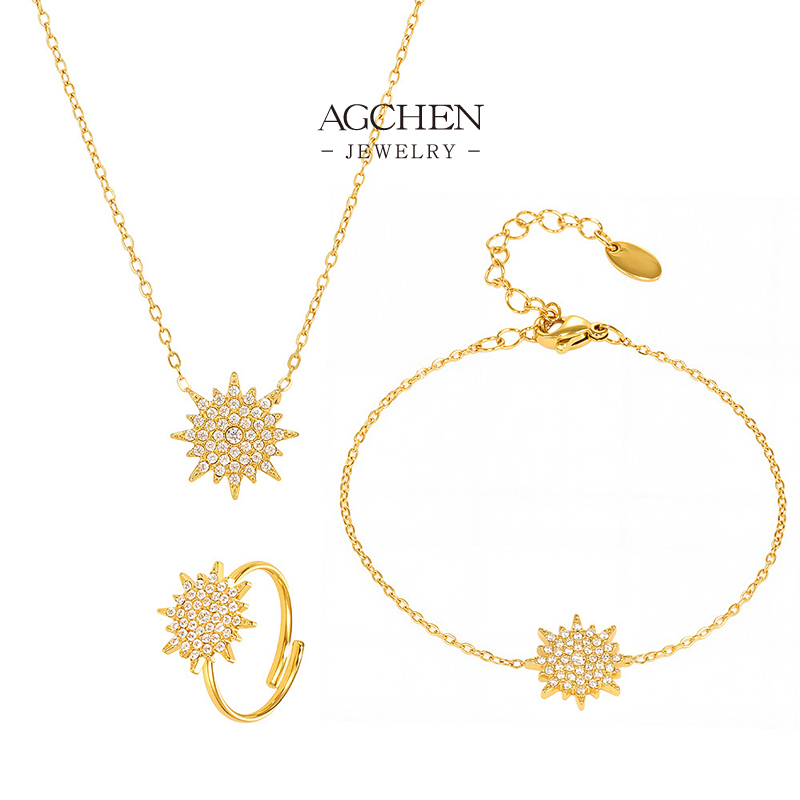 AGCHEN Personalized Jewelry Set Customizable Pieces Meaningful Gift Set AGTXP289