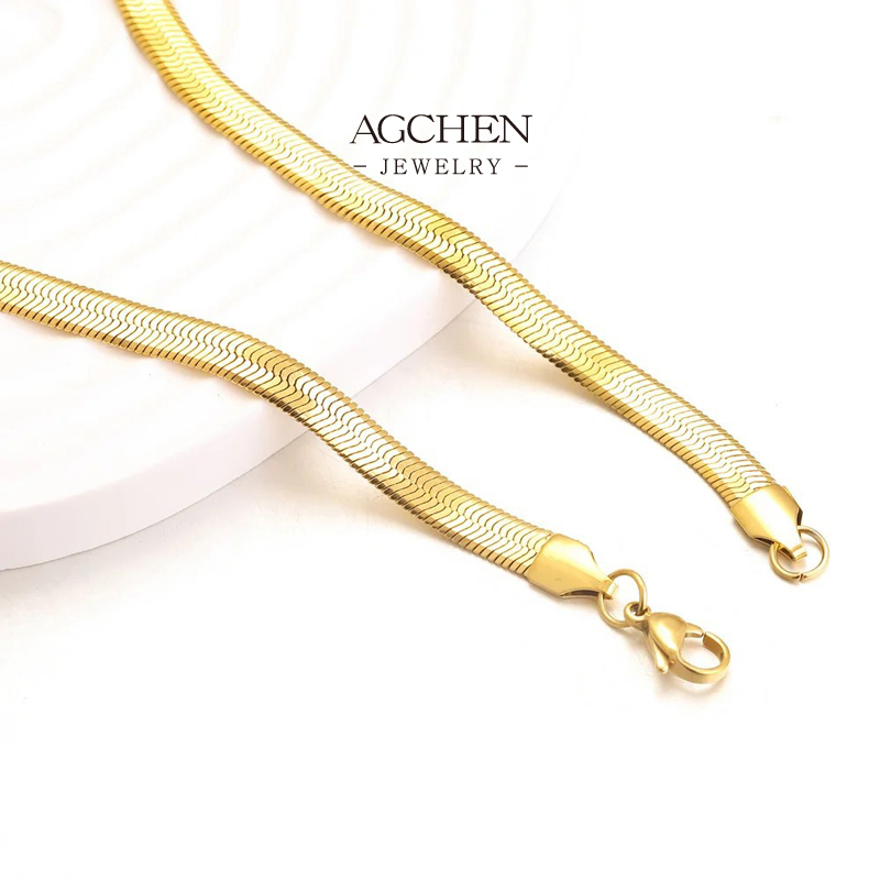 AGCHEN Men&rsquo;s Steel Link Necklace OEM Manufacturer Small Order AGH706 