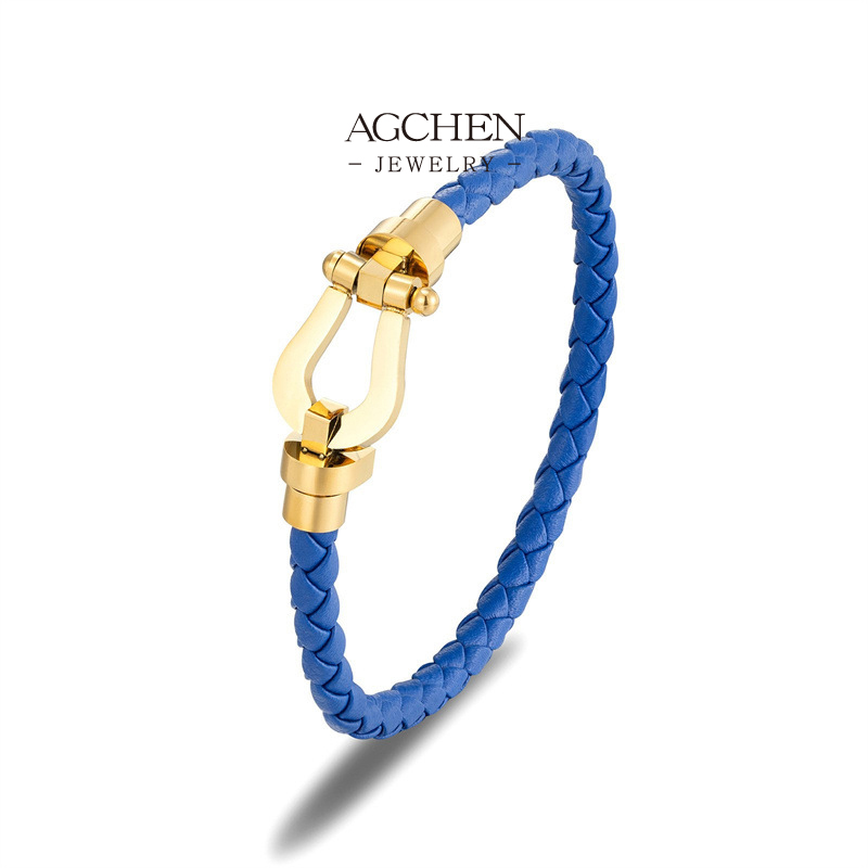 AGCHEN Men&lsquo;s Multi Color Carabiner PU Bracelet Outdoor Gear Jewelry Line Custom Manufacturer AG001