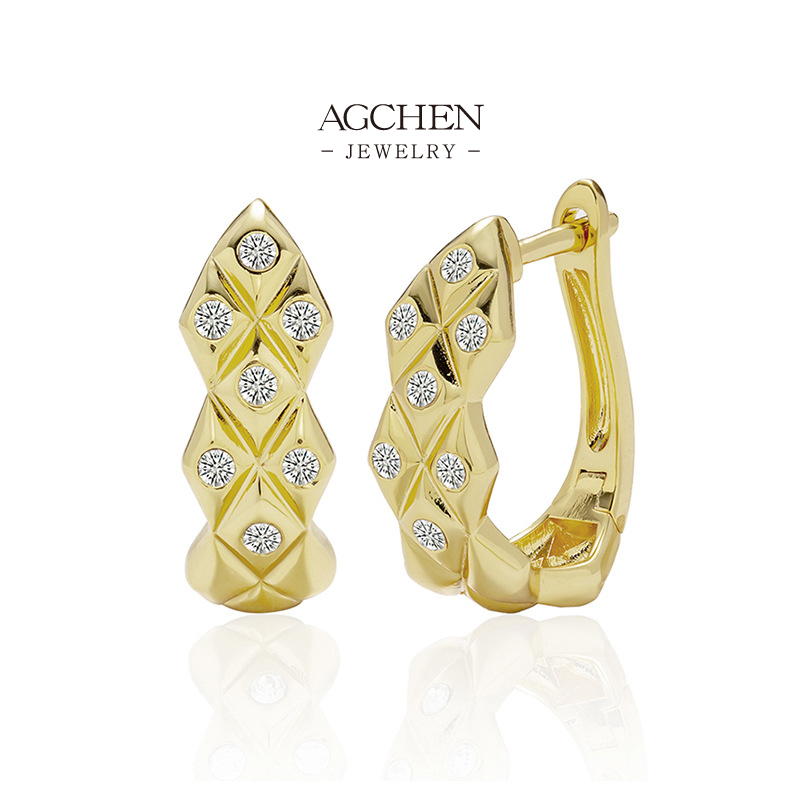 AGCHEN Statement Zirconia Earrings Evening Wear Collection AGDE0795