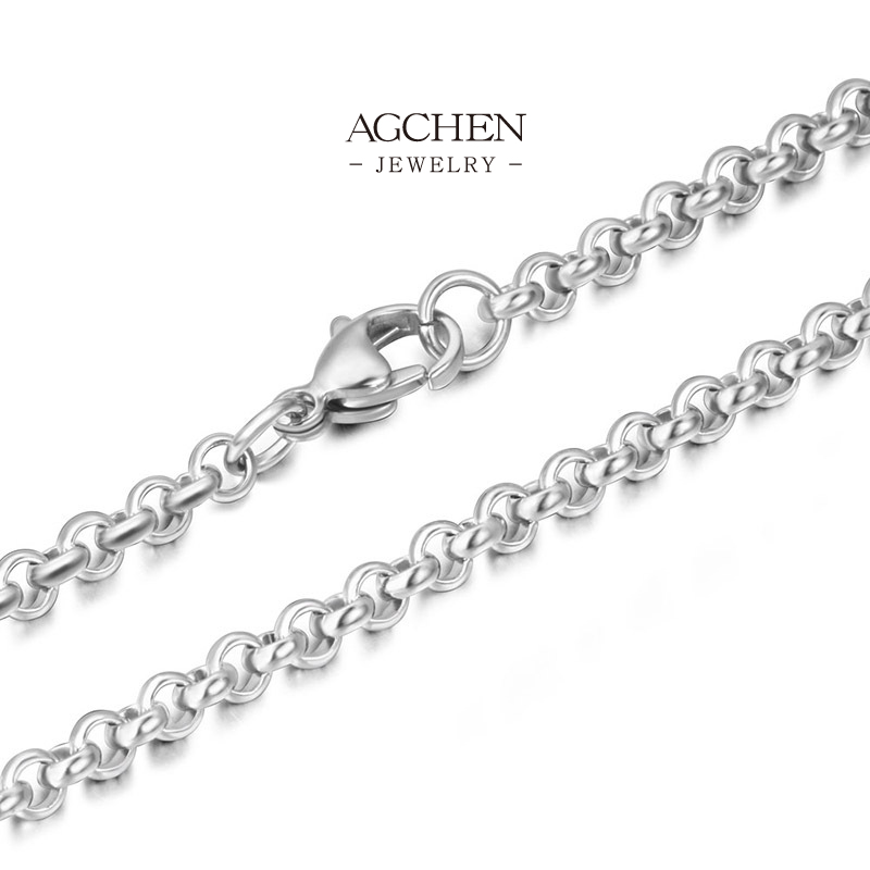 AGCHEN Men&lsquo;s Stainless Steel Chain Necklace Multi Size Range Bulk Supplier AG JEWELRY AGCE482