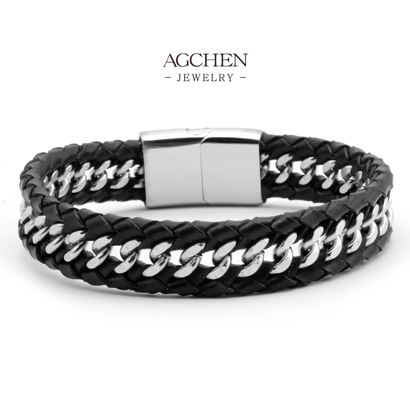AGCHEN Men's PU Outdoor Bracelet Wholesale Small Orders AGYL050