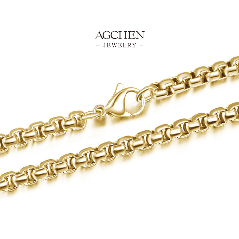 AGCHEN Men&lsquo;s Link Necklace Line BSCI Certified Factory AGEE401