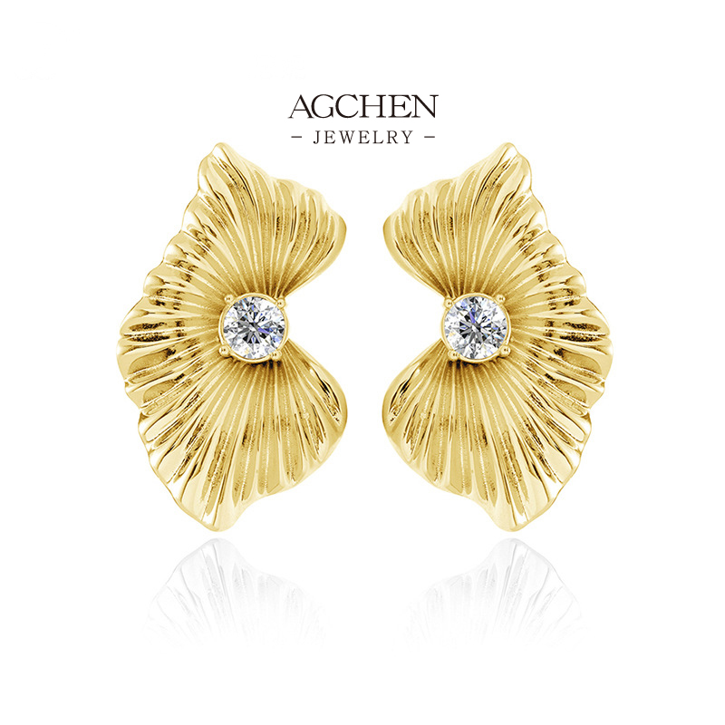 AGCHEN Luxury Zirconia Earrings Anniversary Gift OEM Service AGDE0785