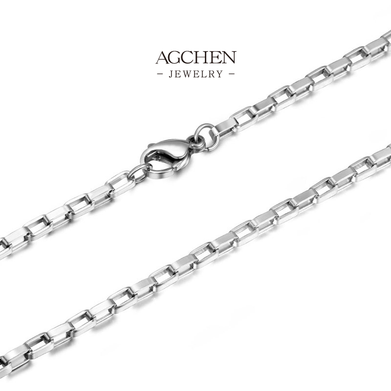 AGCHEN Men&rsquo;s Steel Necklace Assortment Retail Ready Packaging AGCE503
