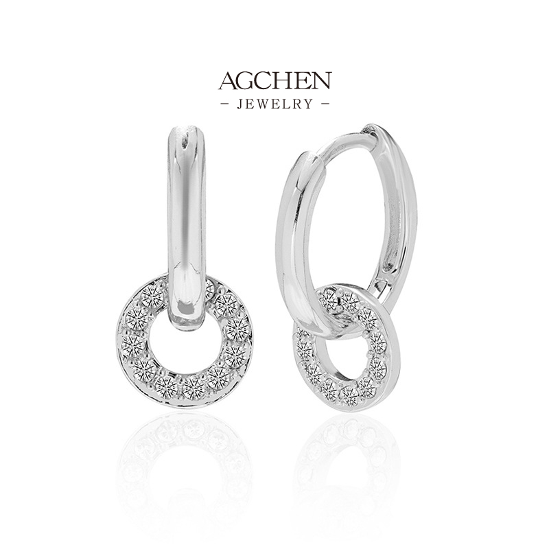 AGCHEN Trendy Zirconia Studs Fashion Forward Styles Factory Direct AGDE0775