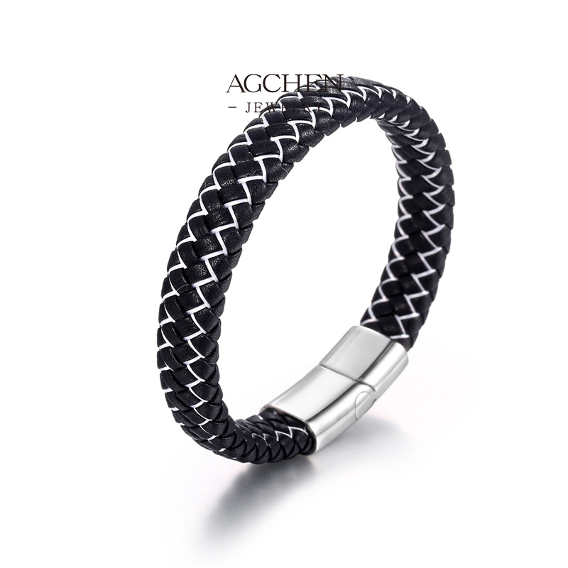 AGCHEN Men's PU Double Strand Bracelet Bulk Order Manufacturer AGYL266 