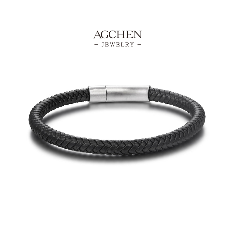 AGCHEN Men's PU Weave Bracelet Factory Direct Price Worldwide Shipping AGYL208
