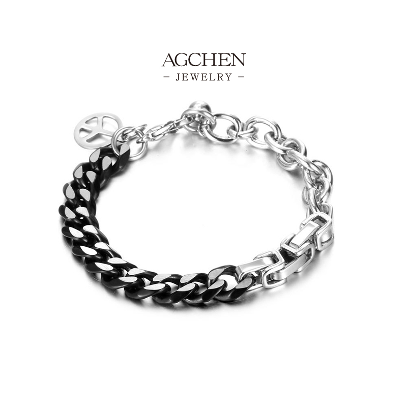 AG Men&rsquo;s Stainless Steel Cuff Chain Custom Branding Service AGYL227
