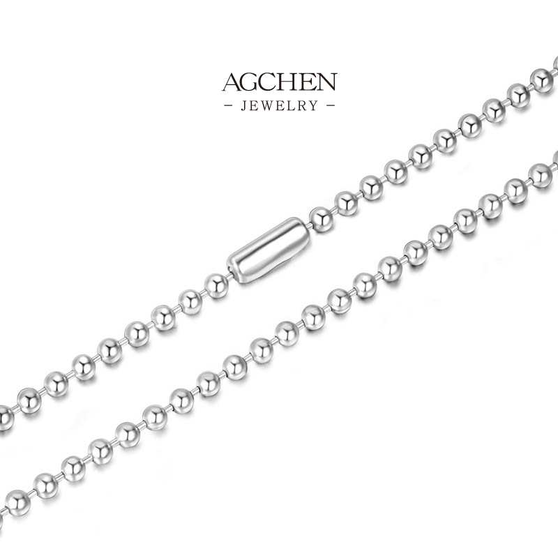 AGCHEN Men&lsquo;s Metal Necklace Line Custom Branding Available AGCE483