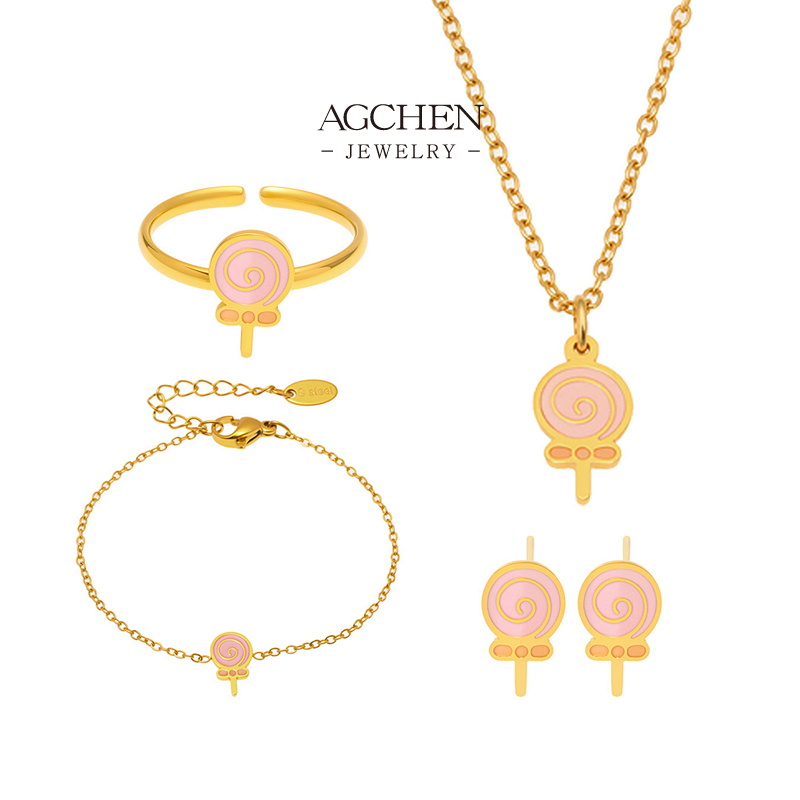 AGCHEN Kids Lollipop Jewelry Set Childrens Birthday Gift Bulk Order Supplier AGTXP262