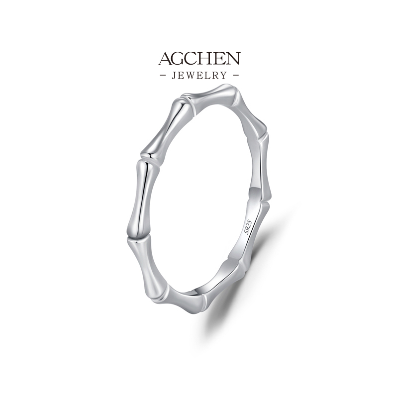 AGCHEN 925 Silver Designer Style Ring Unique Artistic Jewelry Modern Fashion Accessory AGRHR1998