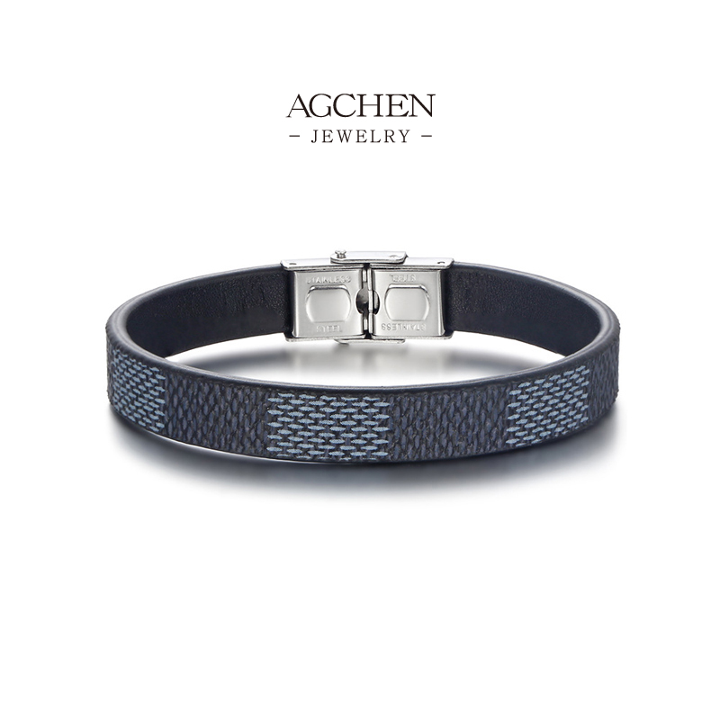 AGCHEN Men's PU Strap Bracelet Wholesale Price B2B Supplier AGYL269