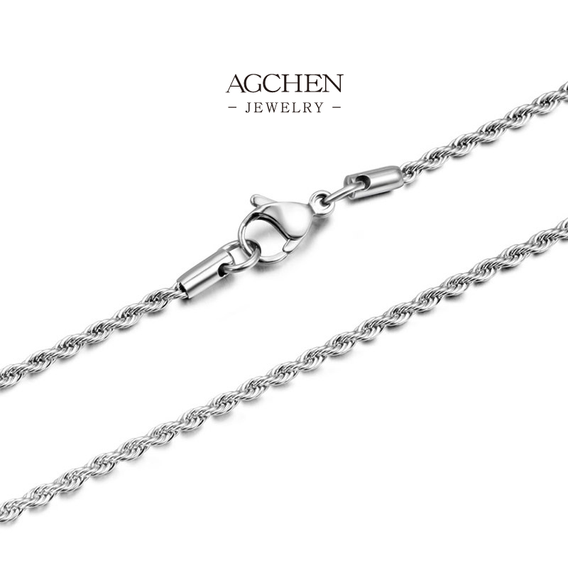 AGCHEN Men&rsquo;s Stainless Steel Necklace Collection Size Range Supplier AGCE505