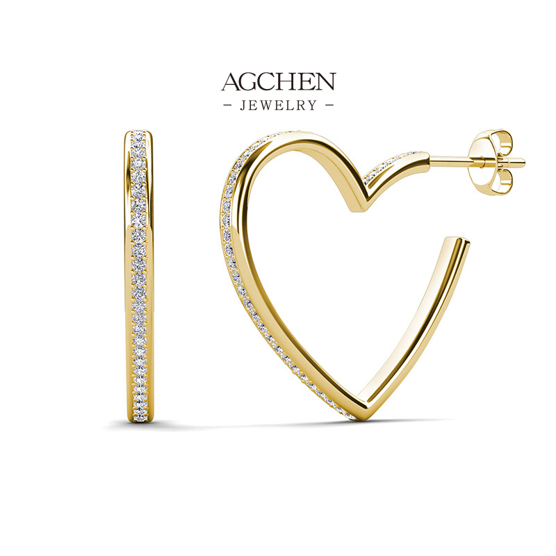 AGCHEN Modern Geometric Earrings Architectural Design Line Bulk Order AGDE0771