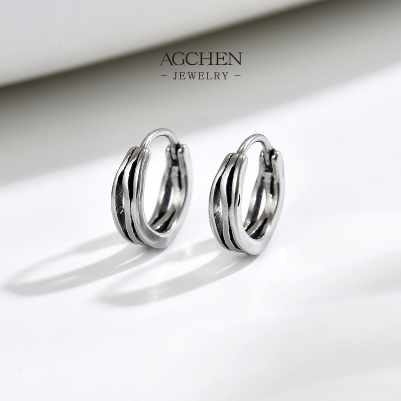 AGCHEN Stainless Steel Hoop Earrings Collection Full Service Manufacturer B2B Supplier AGE1344