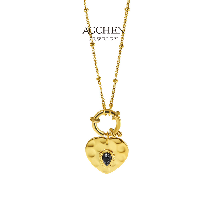 AGCHEN Natural Turquoise Bead Necklace Earth Tone Jewelry Line OEM Manufacturer AG JEWELRY AG12315