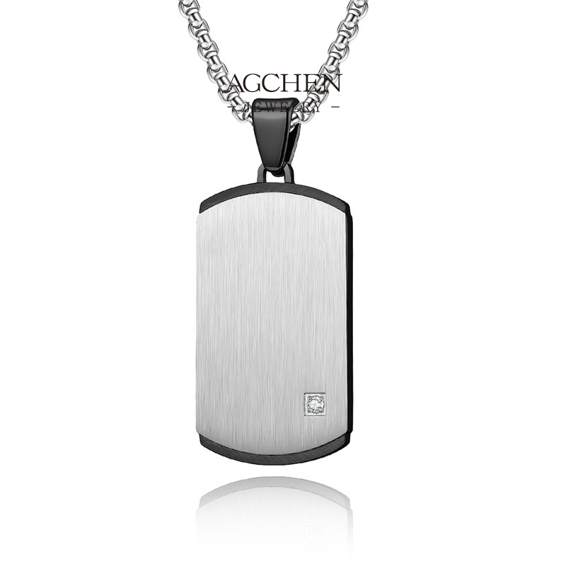 AGCHEN Stainless Steel Two Tone Plated Necklace Gold Silver Contrast Chain Jewelry Modern Everyday Style AGDZ062