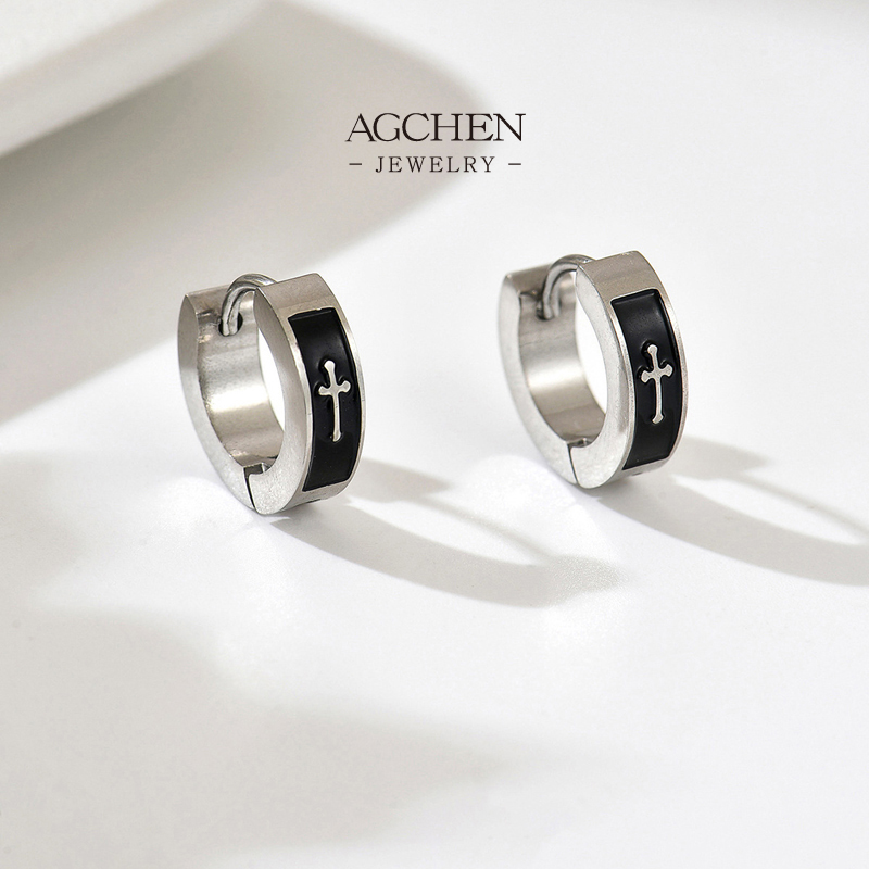 AGCHEN Stainless Steel Minimalist Earrings One Stop Supply Chain Complete Jewelry Solution AGE1371