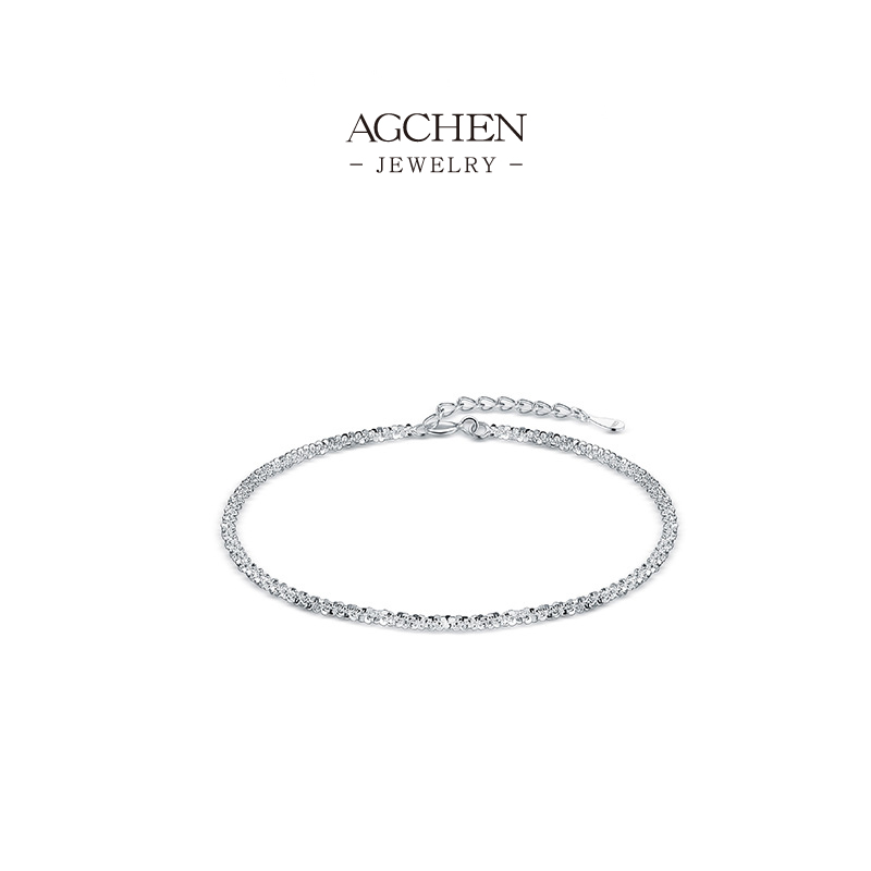AGCHEN 925 Silver Zirconia Link Bracelet Factory Direct Price Jewelry Manufacturer AGRHB580B