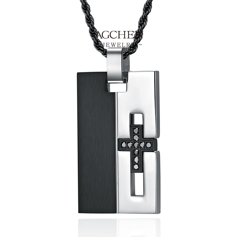 AGCHEN Stainless Steel Celtic Cross Necklace Vintage Irish Design Jewelry Tarnish Free B2B Supplier AGDZ049