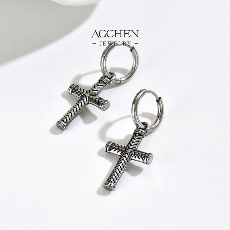 AGCHEN Stainless Steel Cross Pendant Necklace One Stop Supply Chain Complete Jewelry Source AGG1328