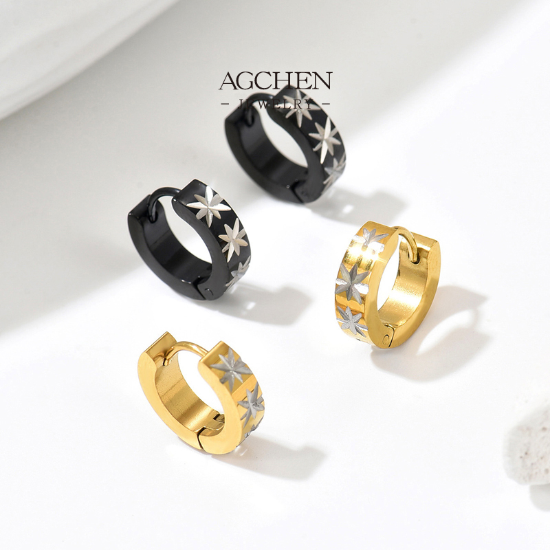 AGCHEN Stainless Steel Stud Earrings Set One Stop Supply Chain Wholesale Small MOQ AGE1279