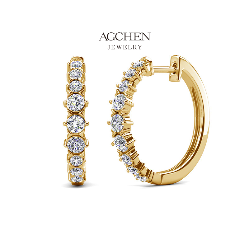 AGCHEN Classic Crystal Studs Timeless Elegance Series AGDES0058