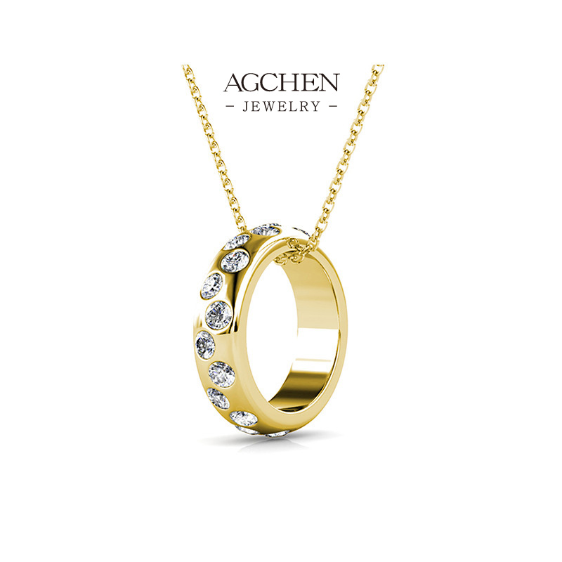 AGCHEN Ring Loop Drop Pendant Necklace Unique Design Factory Direct Wholesale AGDPS0746