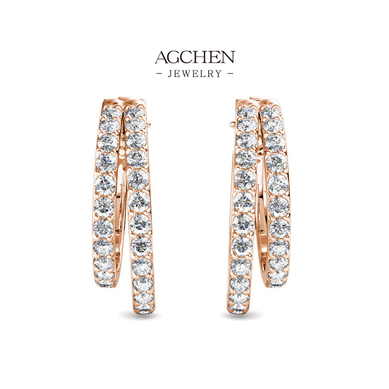 AGCHEN Customizable Crystal Studs Bespoke Jewelry Service  AGDES0429