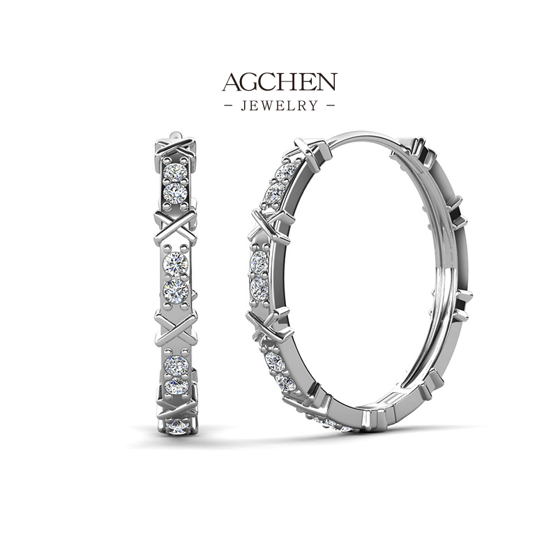 AGCHEN Premium Crystal Earrings OEM Service Available AG JEWELRY AGDE0863