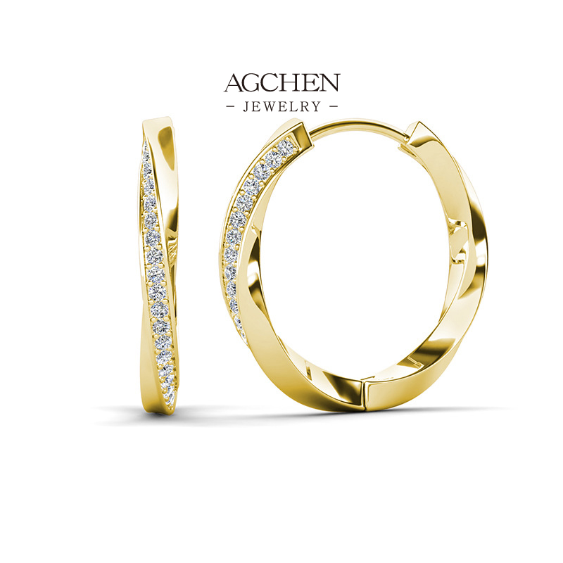 AGCHEN Stackable Zirconia Earrings Multi Pack Collection Bulk Order AGDE0859
