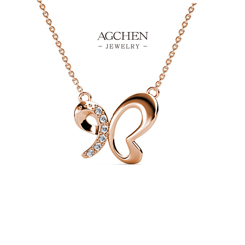 AGCHEN Butterfly Charm Necklace Nature Inspired Jewelry Small MOQ AGDPS0347