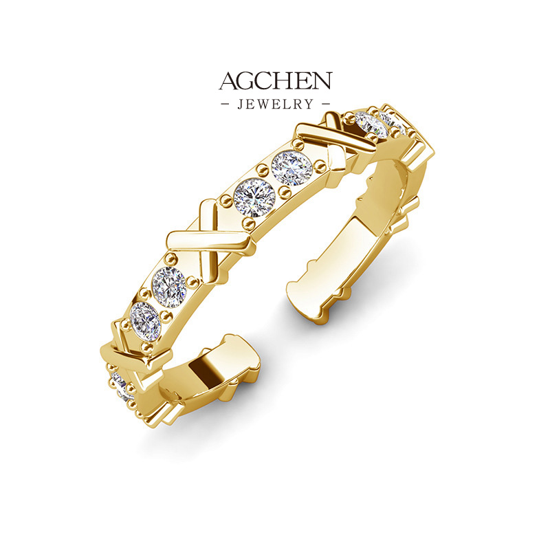 AGCHEN X Symbol Ring Modern Statement Jewelry AGDR0133