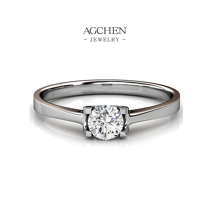 AGCHEN Stackable Zirconia Ring Set Versatile Designs OEM Service AGDRS0012