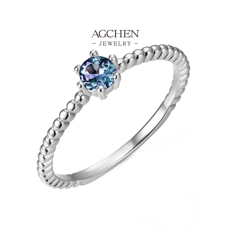 AGCHEN Sapphire Zirconia Ring Luxury Evening Collection AG JEWELRY AGDGRS0042