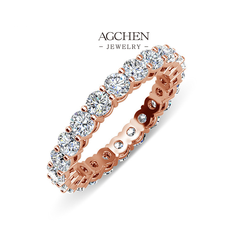 AGCHEN Full Cut Zirconia Ring Bridal Jewelry Collection AGDR0148