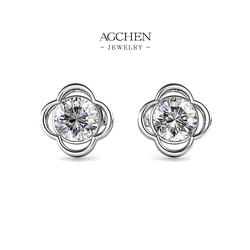 AGCHEN Modern Zirconia Earrings Innovative Design Concepts AGDES0441 