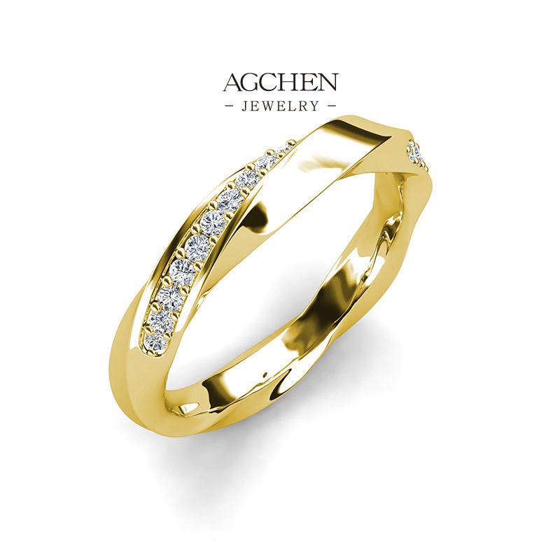 AGCHEN Zirconia Eternity Ring Wedding Band Collection Small MOQ AGDR0131