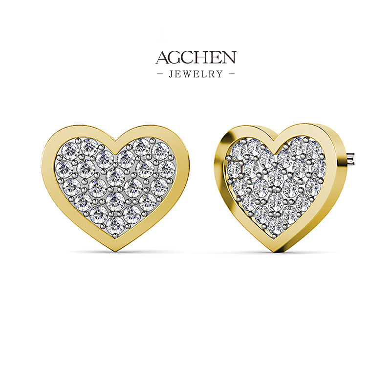 AGCHEN Stackable Crystal Earrings Versatile Layering Designs Small MOQ AGDES0643