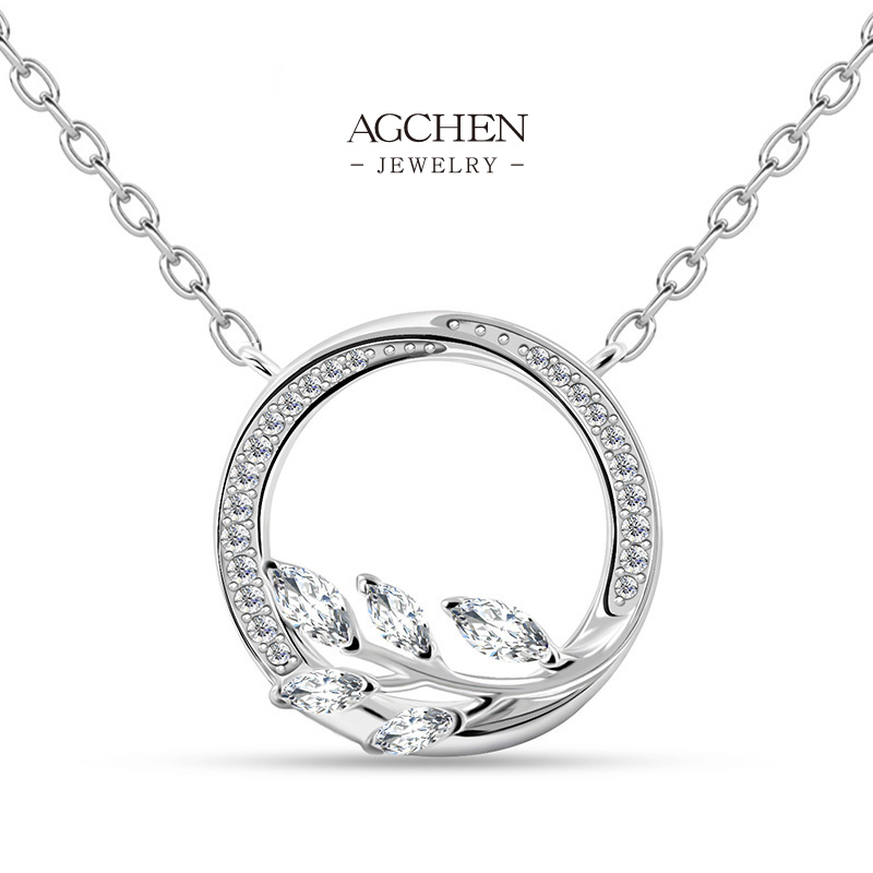 AGCHEN Premium Crystal Zirconia Necklace High Fashion Collection AGDP0834