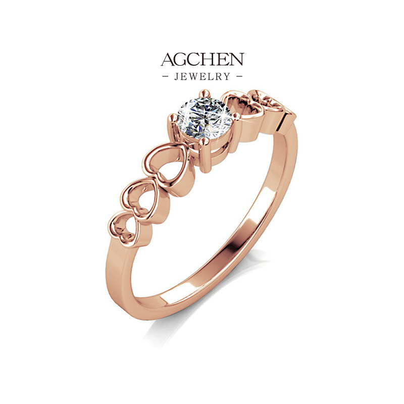 AGCHEN Vintage Style Zirconia Ring Antique Design Collection AGDRS0166