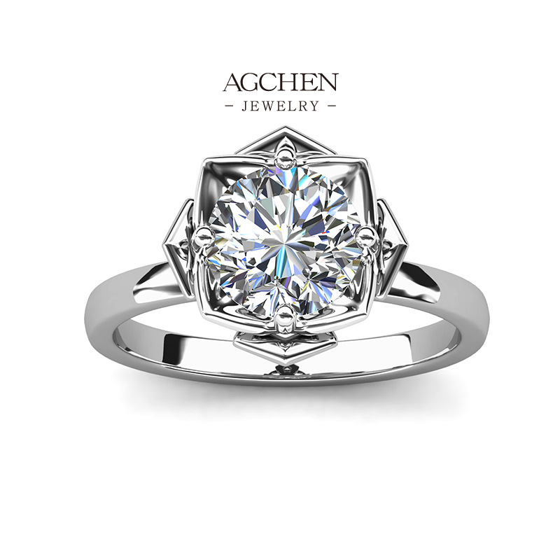 AGCHEN Custom Cut Zirconia Ring Unique Design Service AGMR116