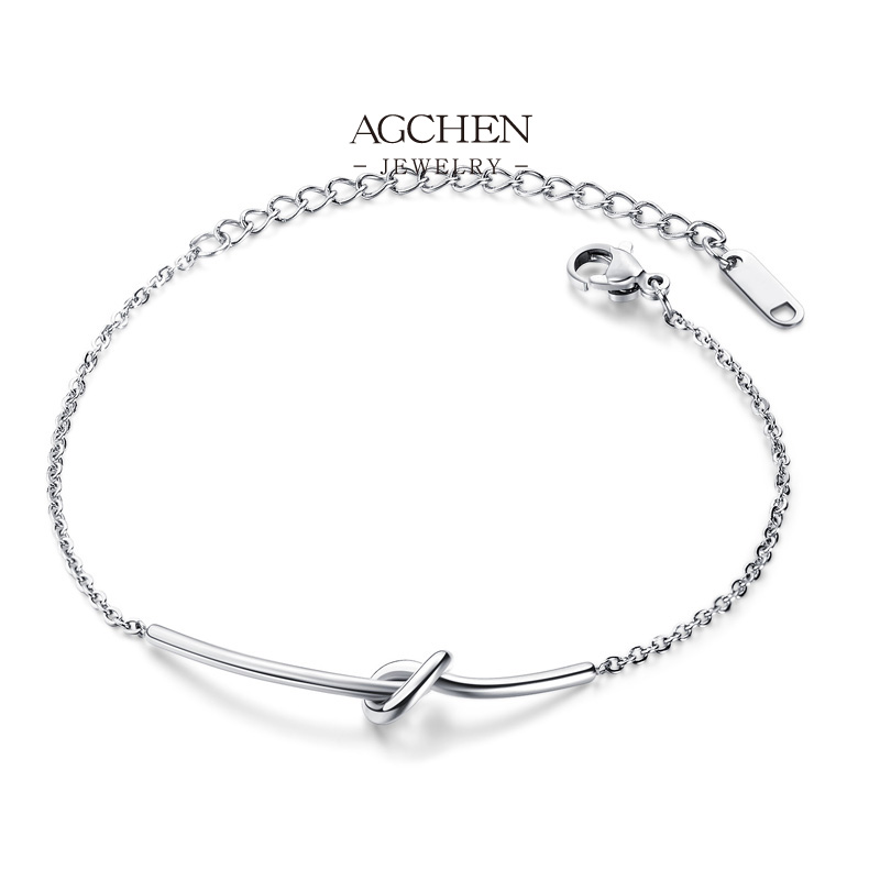 AGCHEN Stainless Steel Knot Rope Chain Bracelet Nautical Symbol Jewelry Direct Factory Supply Chain AG1036
